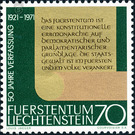 New constitution  - Liechtenstein 1971 - 70 Rappen
