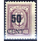 New value on Memeledition - Germany / Old German States / Memel Territory 1923 - 50