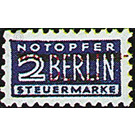 Notopfer Berlin - compulsory surtax stamp  - Germany / Western occupation zones / Württemberg-Hohenzollern 1949 - 2 Pfennig