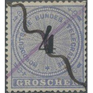 Number on rosette - Germany / Old German States / North German Confederation 1869 - 4