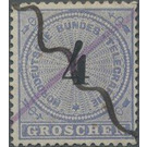 Number on rosette - Germany / Old German States / North German Confederation 1869 - 4