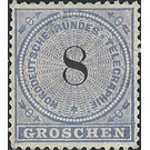 Number on rosette - Germany / Old German States / North German Confederation 1869 - 8