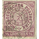 Numeral in circle - Germany / Old German States / North German Confederation 1868