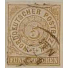 Numeral in circle - Germany / Old German States / North German Confederation 1868 - 5