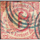 Numeral in circle - Germany / Old German States / Thurn und Taxis 1860 - 6