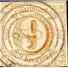 Numeral in circle - Germany / Old German States / Thurn und Taxis 1863 - 9