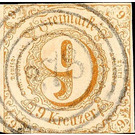 Numeral in circle - Germany / Old German States / Thurn und Taxis 1863 - 9