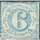 Numeral in circle - Germany / Old German States / Thurn und Taxis 1865 - 6