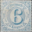 Numeral in Circle - Germany / Old German States / Thurn und Taxis 1866 - 6