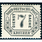 Numeral in frame - Germany / Old German States / North German Confederation 1870 - 7