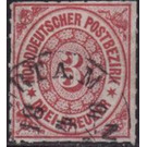 Numeral in oval - Germany / Old German States / North German Confederation 1868 - 3