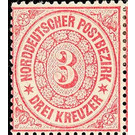 Numeral in oval - Germany / Old German States / North German Confederation 1869 - 3