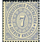 Numeral in oval - Germany / Old German States / North German Confederation 1869 - 7