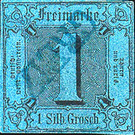 Numeral in square - Germany / Old German States / Thurn und Taxis 1853 - 1