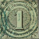 Numeral in square - Germany / Old German States / Thurn und Taxis 1856 - 1