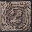 Numeral in square - Germany / Old German States / Thurn und Taxis 1856 - 2