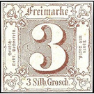 Numeral in square - Germany / Old German States / Thurn und Taxis 1861 - 3
