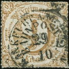 Numeral in square - Germany / Old German States / Thurn und Taxis 1865 - 9