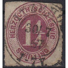 Numerals - Germany / Old German States / Schleswig Holstein & Lauenburg 1867