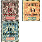 Oceanic Settlements stamps Overprinted - Polynesia / Tahiti 1903 Set