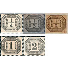 Official stamps for the district with thaler currency - Germany / Old German States / North German postal district 1870 Set