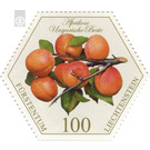 Old fruits: stone fruit - apricot Hungarian best  - Liechtenstein 2017 - 100 Rappen
