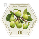 Old fruits: stone fruits - Green Reineclaude  - Liechtenstein 2017 - 100 Rappen