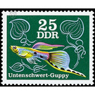 Ornamental fish: guppies (Poecilia reticulata)  - Germany / German Democratic Republic 1976 - 25 Pfennig