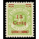 Overprint: 15 Centy - Germany / Old German States / Memel Territory 1923 - 15