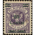 Overprint: 25 Centai - Germany / Old German States / Memel Territory 1923 - 25