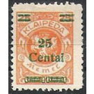 Overprint: 25 Centai - Germany / Old German States / Memel Territory 1923 - 25