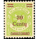 Overprint: 30 Centy - Germany / Old German States / Memel Territory 1923 - 30