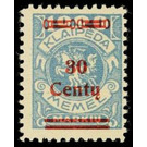 Overprint: 30 Centy - Germany / Old German States / Memel Territory 1923 - 30