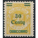 Overprint: 30 Centy - Germany / Old German States / Memel Territory 1923 - 30