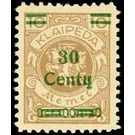 Overprint: 30 Centy - Germany / Old German States / Memel Territory 1923 - 30