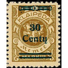 Overprint: 30 Centy - Germany / Old German States / Memel Territory 1923 - 30