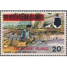 Overprint Beating rolled Pandanus leaf - Micronesia / Gilbert Islands 1976 - 20