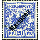 overprint on Reichpost 1899 - 20