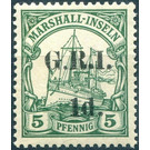 overprint on Ship SMS "Hohenzollern" - Micronesia / Marshall Islands, German Administration 1914 - 1