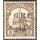 overprint on Ship SMS "Hohenzollern" - Micronesia / Marshall Islands, German Administration 1914 - 1