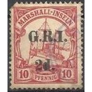 overprint on Ship SMS "Hohenzollern" - Micronesia / Marshall Islands, German Administration 1914 - 2