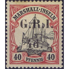 overprint on Ship SMS "Hohenzollern" - Micronesia / Marshall Islands, German Administration 1914 - 4