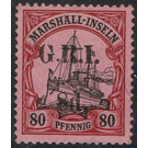 overprint on Ship SMS "Hohenzollern" - Micronesia / Marshall Islands, German Administration 1914 - 8
