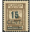 Overprint with green value - Germany / Old German States / Memel Territory 1923 - 15