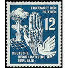 peace  - Germany / German Democratic Republic 1950 - 12 Pfennig