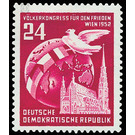 Peoples congress for peace  - Germany / German Democratic Republic 1952 - 24 Pfennig