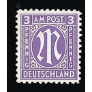 Permanent mark series M in the oval  - Germany / Western occupation zones / American zone 1945 - 3 Pfennig