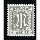 Permanent mark series M in the oval  - Germany / Western occupation zones / American zone 1945 - 4 Pfennig