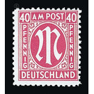 Permanent mark series M in the oval  - Germany / Western occupation zones / American zone 1945 - 40 Pfennig