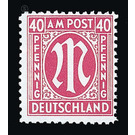 Permanent mark series M in the oval  - Germany / Western occupation zones / American zone 1945 - 40 Pfennig